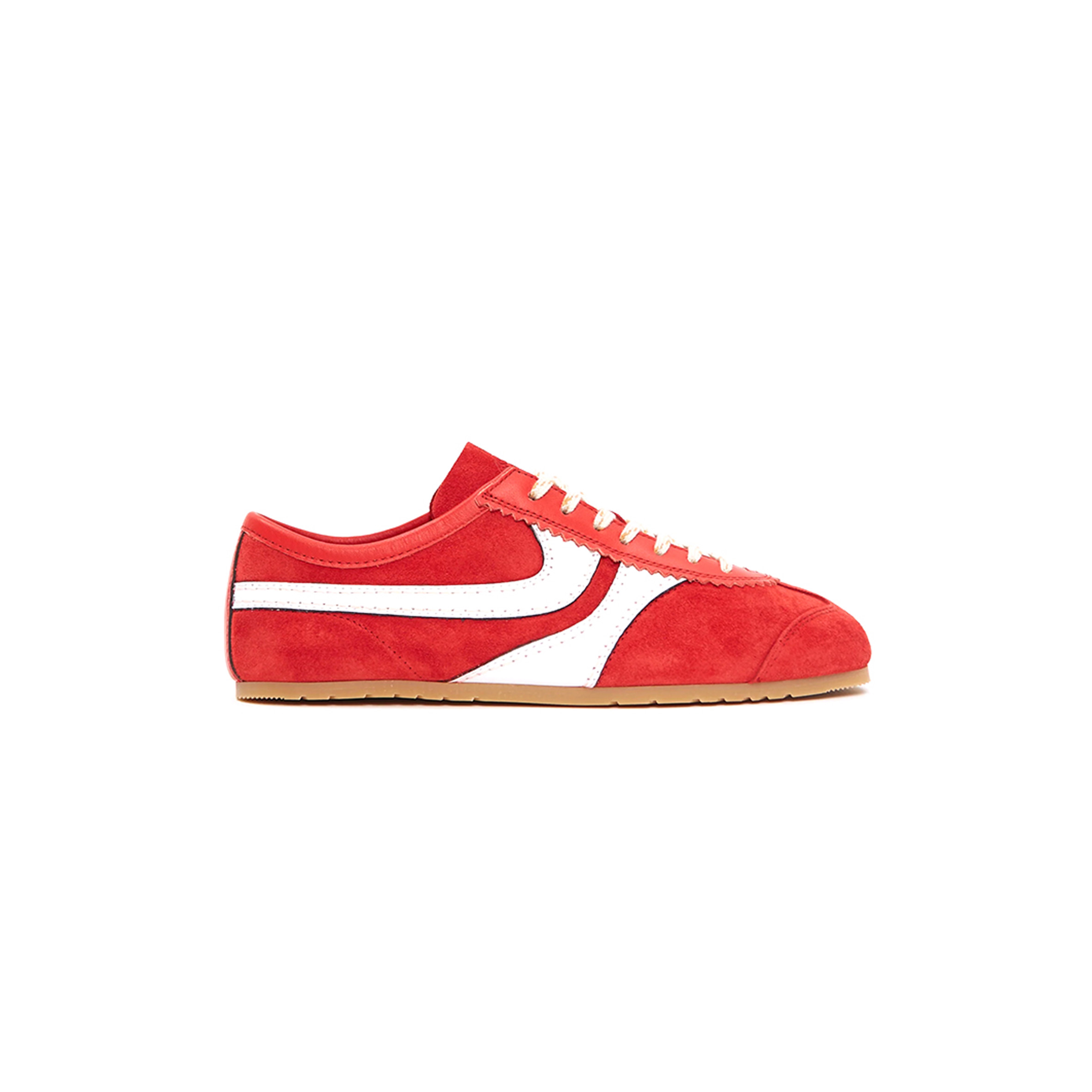dr1e3 van N0t*n suede leather trainer red 252-021726